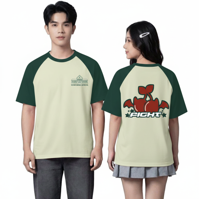 ÁO THUN XANH LÁ PASTEL - XANH RÊU-1